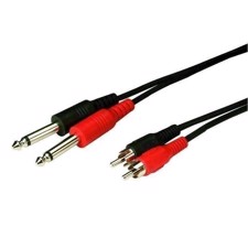 Jack-phono kabel 1.5 meter. - MCA-154