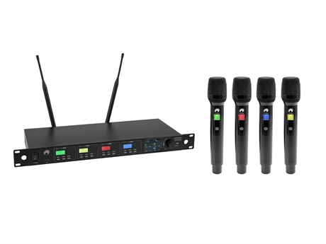 OMNITRONIC UHF-604 4-channel Wireless Mic System 823-832/863-865 MHz