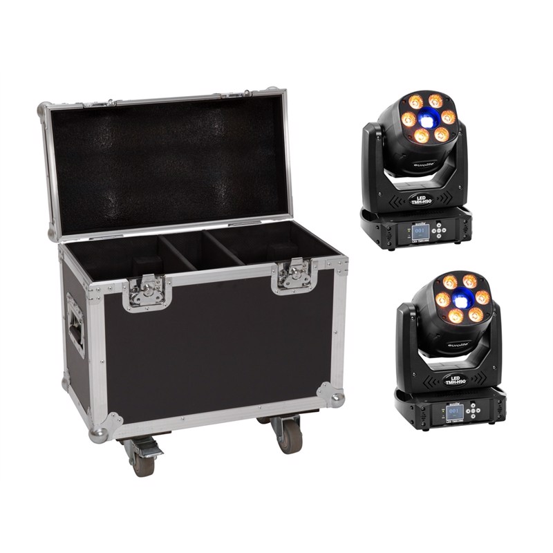 Eurolite sæt: 2 x LED TMH-H90 + Case with wheels