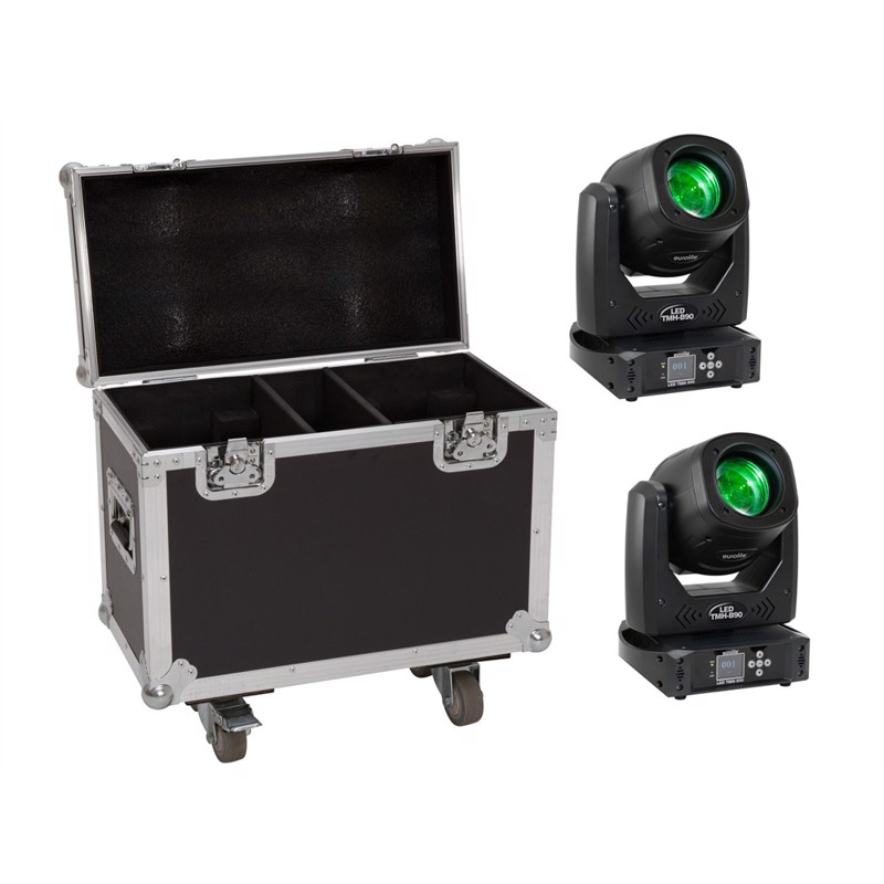 Eurolite sæt: 2 x LED TMH-B90 + Case with wheels