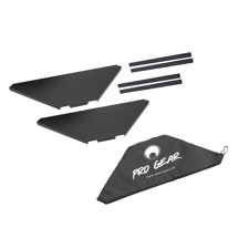 Hjørnehylder til mobilt DJ bord. Sorte. Inkl. taske