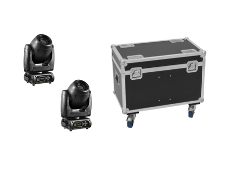 EUROLITE Sæt 2x DMH-80 LED Spot + Flightcase