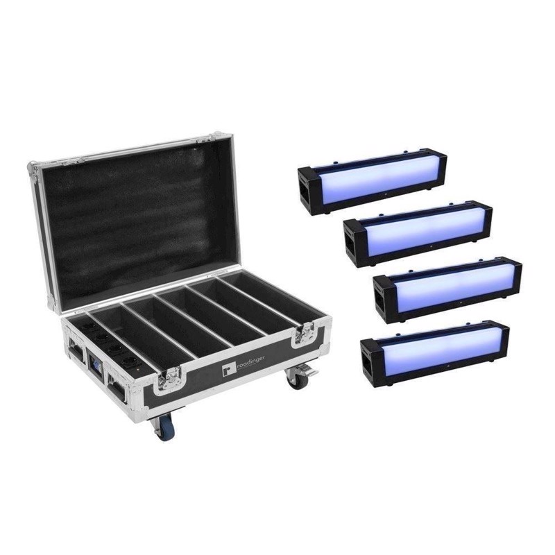 Eurolite sæt: 4 x AKKU Bar-6 + Flightcase with charging function