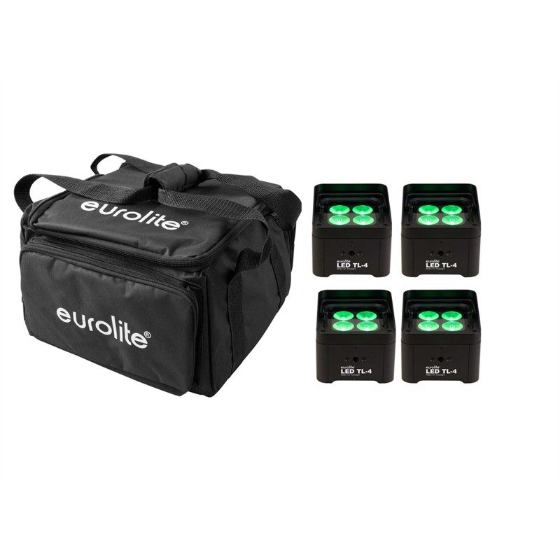 Eurolite sæt: 4 x LED TL-4 Trusslight + Softbag