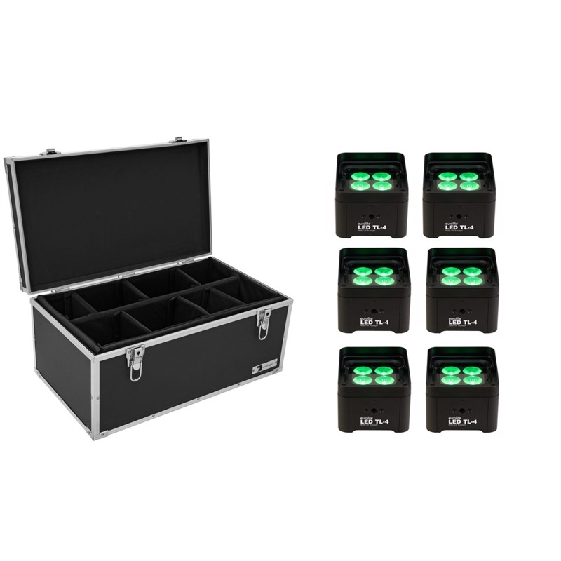 Eurolite sæt: 6x LED TL-4 Trusslight + Case