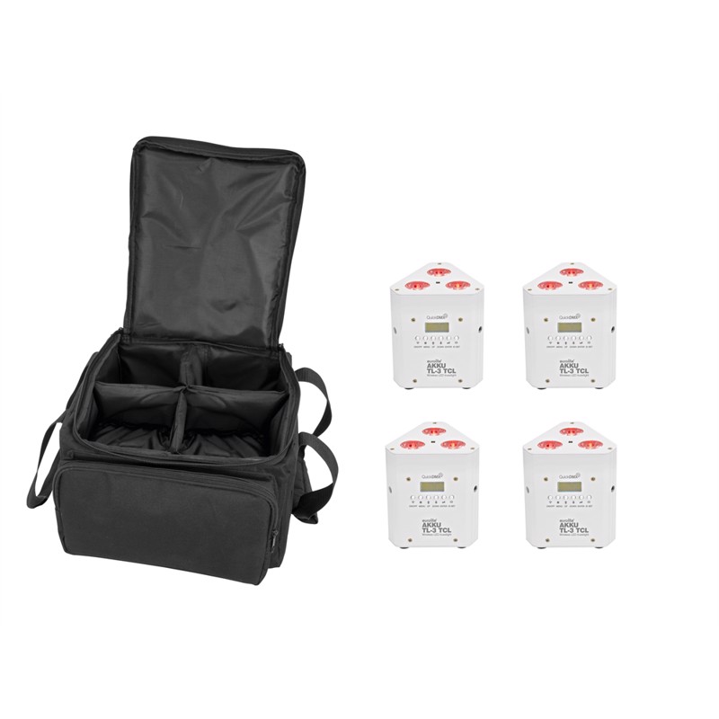 Eurolite sæt: 4 x AKKU TL-3 TCL white + SB-4 Soft-Bag