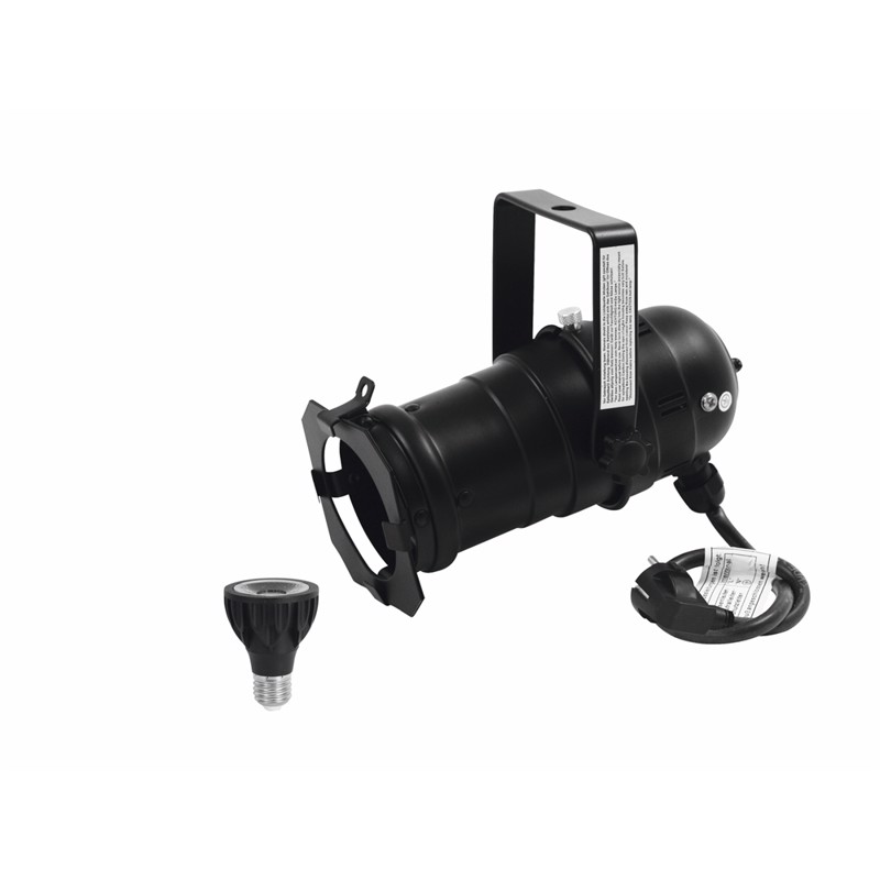 Eurolite sæt: PAR-20 Spot bk + PAR-20 230V COB 6W E-27 LED 1800-3000K dim2warm