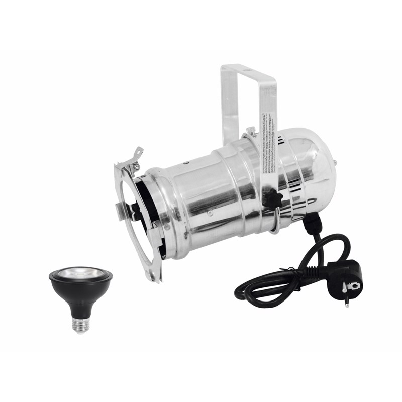 Eurolite sæt: PAR-30 Spot sil+ PAR-30 230V COB 12W E-27 LED 1800-3000K dim2warm