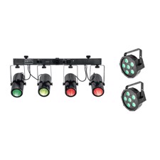 EUROLITE Set 2x LED SLS-6 TCL Spot + LED QDF-Bar RGBAW Light set