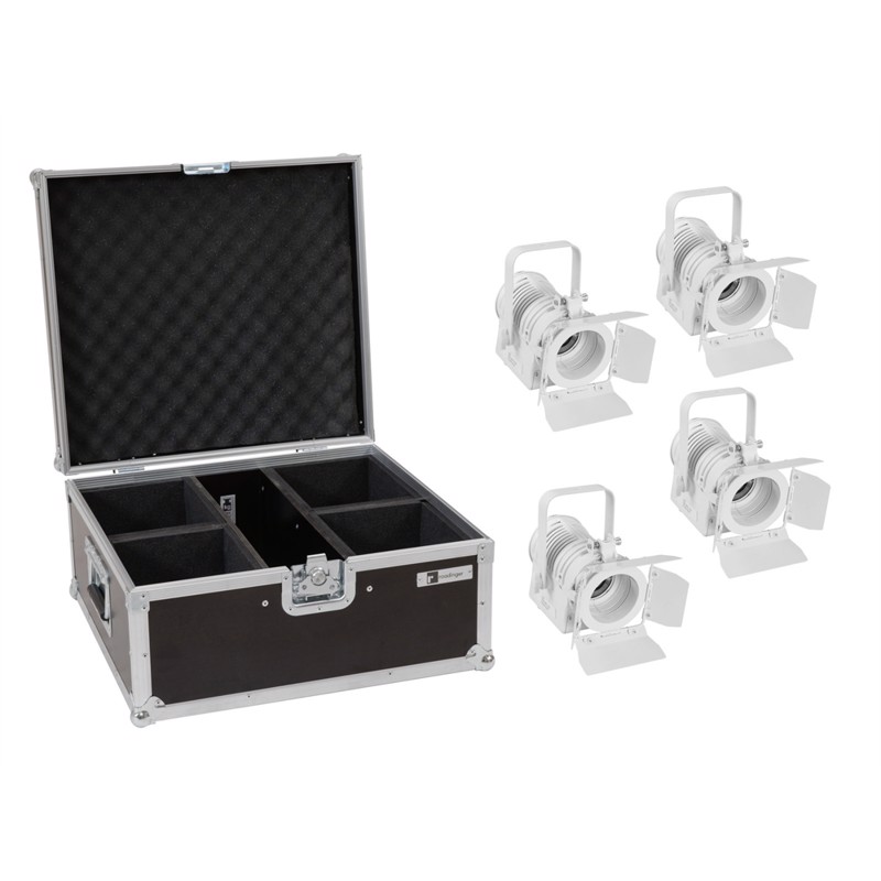 Eurolite sæt: 4 x LED THA-20PC TRC Theater-Spot wh + Case