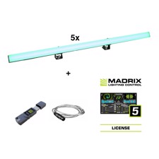 EUROLITE Set 5x LED PR-100/32 Pixel DMX Rail + Madrix Software
