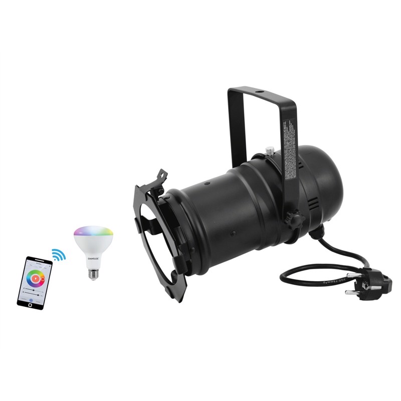 Eurolite sæt: PAR-30 Spot bk + LED PAR-30 RGB/WW/CW WiFi