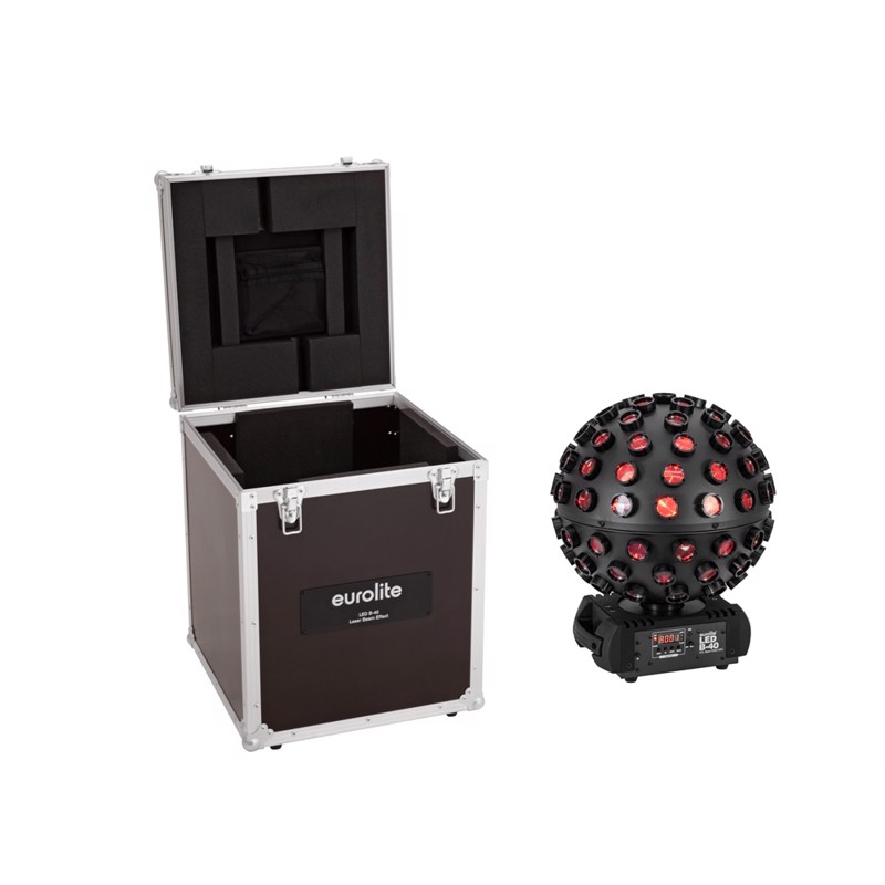 Eurolite sæt: LED B-40 HCL Beam Effect MK2 5 x10 W 6-i-1 LED´s RGBWA/UV + Flightcase