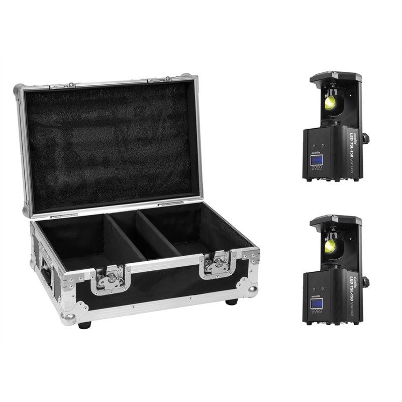 Eurolite sæt: 2 x LED TSL-150 Scan COB + Case