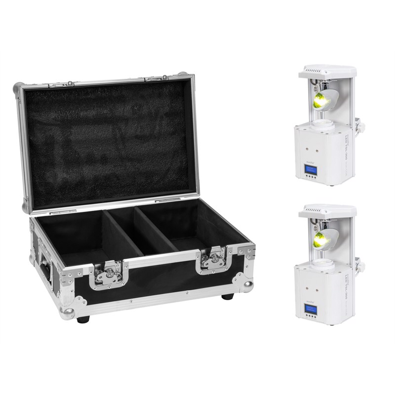 Eurolite sæt: 2 x LED TSL-350 Scan COB white + Case