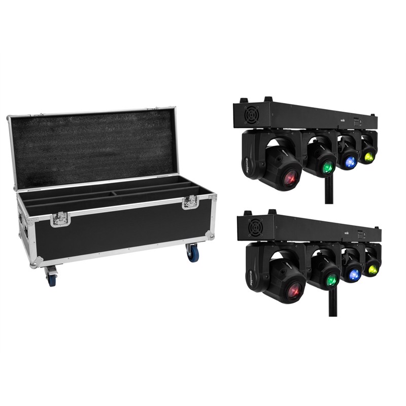 Eurolite Sæt 2 x LED TMH Bar S120 + flightcase med hjul