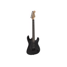 DIMAVERY ST-312 E-Guitar, sort/sort