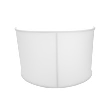 Mobil DJ afskærmning. Afrundet. Inkl. hvidt cover