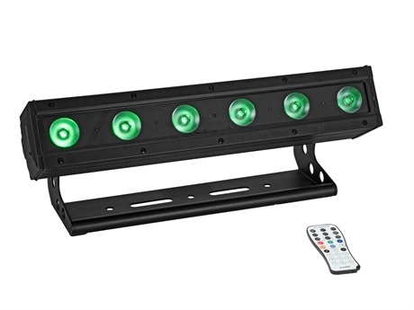Eurolite AKKU IP BAR-6 RGBW-LED\'er, QuickDMX og IR-fjernbetjening
