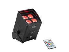 EUROLITE AKKU IP UP-4 Plus CRMX MK2, IP65 uplight med udskifteligt batteri, RGBWA+UV LED'er, IR fjernbetjening