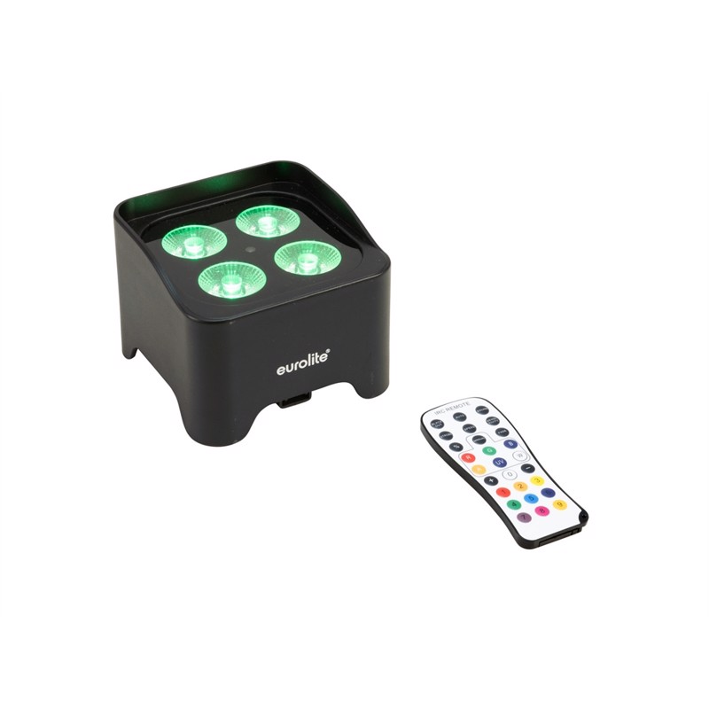 Eurolite AKKU Mini UP-4 QCL Spot MK2, 4 x 4 Watt RGBW LED\'er & IR Remote