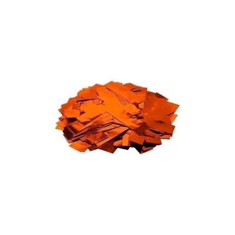 TCM Metallic konfetti. Rektangulær. 55x18 mm. Orange. 1 Kg.