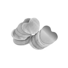 TCM Metallic konfetti hjerter 55x55 mm. Sølv. 1 Kg.