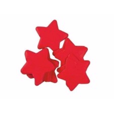 TCM Papir konfetti stjerner. 55x55 mm. Rød. 1 Kg.