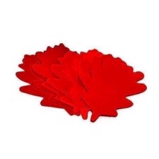 TCM Papir konfetti. Egetræsblade. 120x120 mm. Rød. 1 Kg.