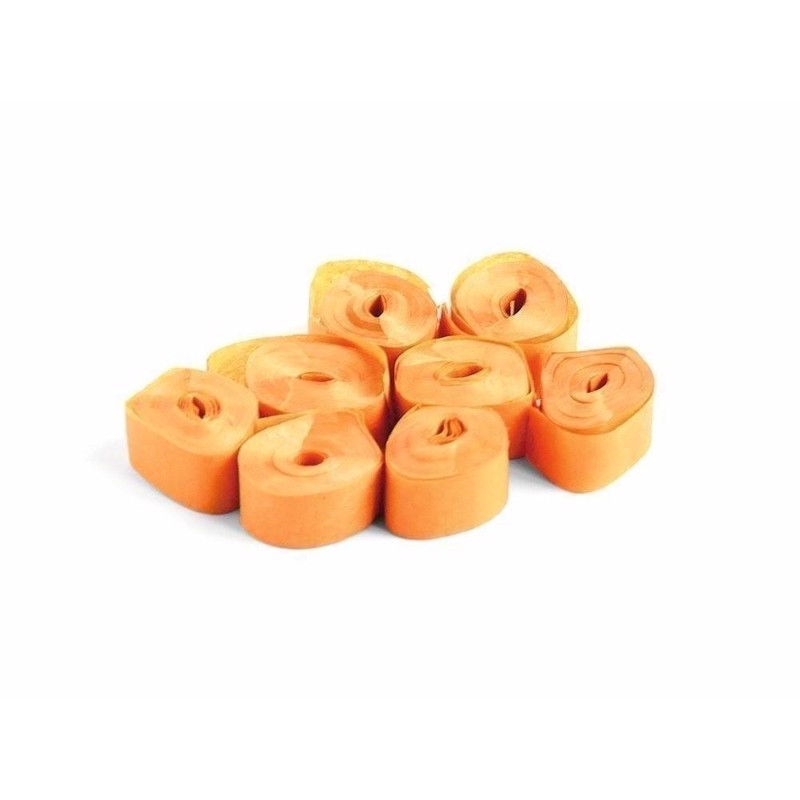 TCM Papir streamers. 5 meter x 0,85 cm. Orange. 100 stk.