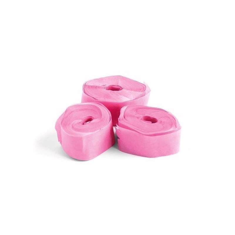 TCM Papir streamers. 10 meter x 1,5 cm. Pink. 32 stk.