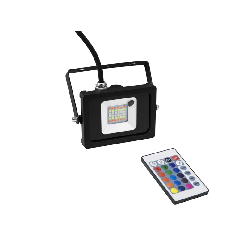 Udensdørs spot. Multifarvet (RGB) med remote. IP65. 10 Watt