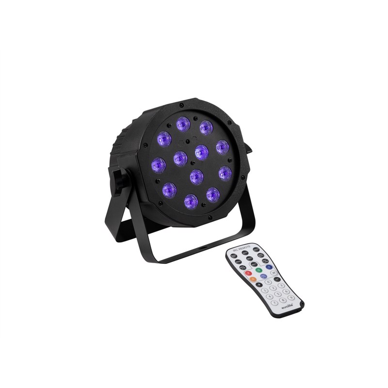 Eurolite UV LED Spot. 10 x 1 Watt. Med Remote & DMX.
