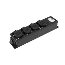 Splitbox. PowerCon True1 (input + output) til 4 x Schuko