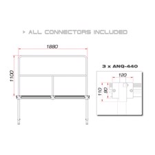 GUIL TMQ-02/440 Stage Rail 188 cm (Aluminium Version) bl