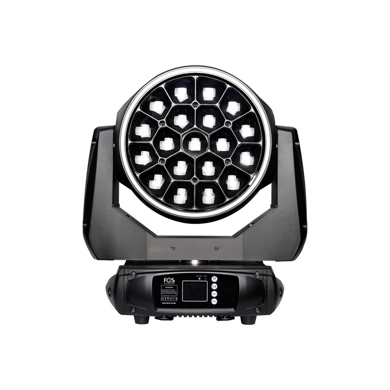 FOS Helix HP 19x 20 Watt main LEDs, 4 in 1 RGBW with zoom, multibeam, pixel effect, and front RGB ring