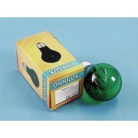 Kronepære  E27. Grøn 25 W.