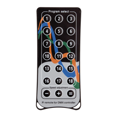 Showtec Quick DMX IR fjernbetjening Valgfri fjernbetjening til Rack 1024
