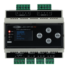 Showtec LED Dim-8 HV DIN-skinne, 2 x RGBW max 16 Amp