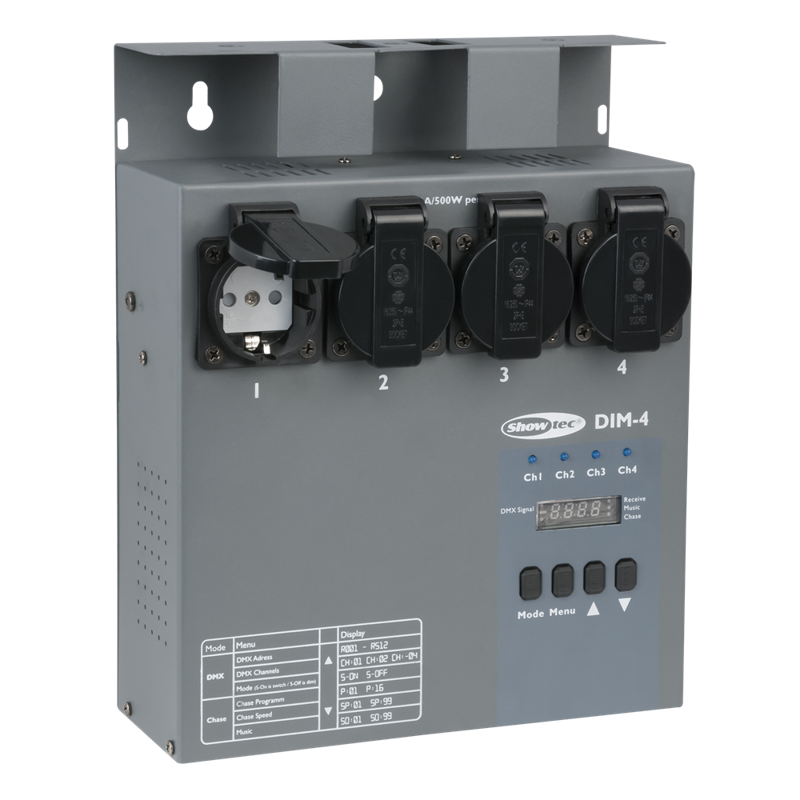 Showtec DIM-4 4-kanals dæmperpakke - 3 A pr. kanal
