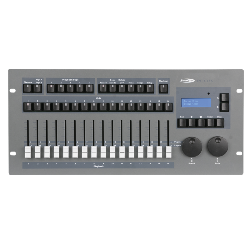 Showtec SM-16/2 FX 32-kanals lysdæmpningsbord med 2 drejeknapper