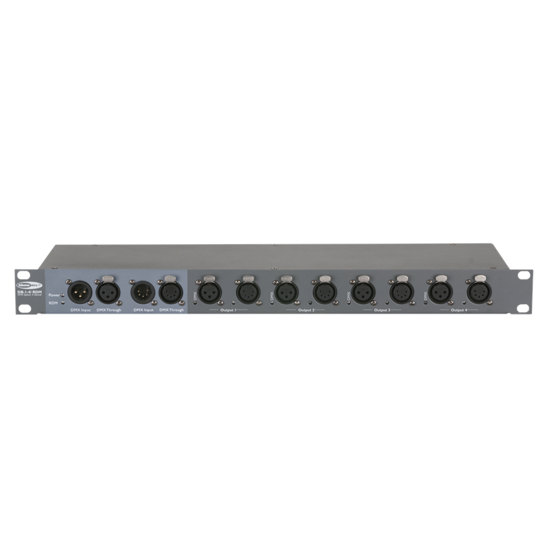 Showtec DB-1-4/RDM 4-kanals Splitter /DMX booster med RDM 3-pin & 5-pin XLR