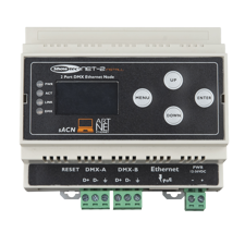 Showtec NET-2 Install DIN Skinne, konverterer Art-Net eller sACN til DMX512