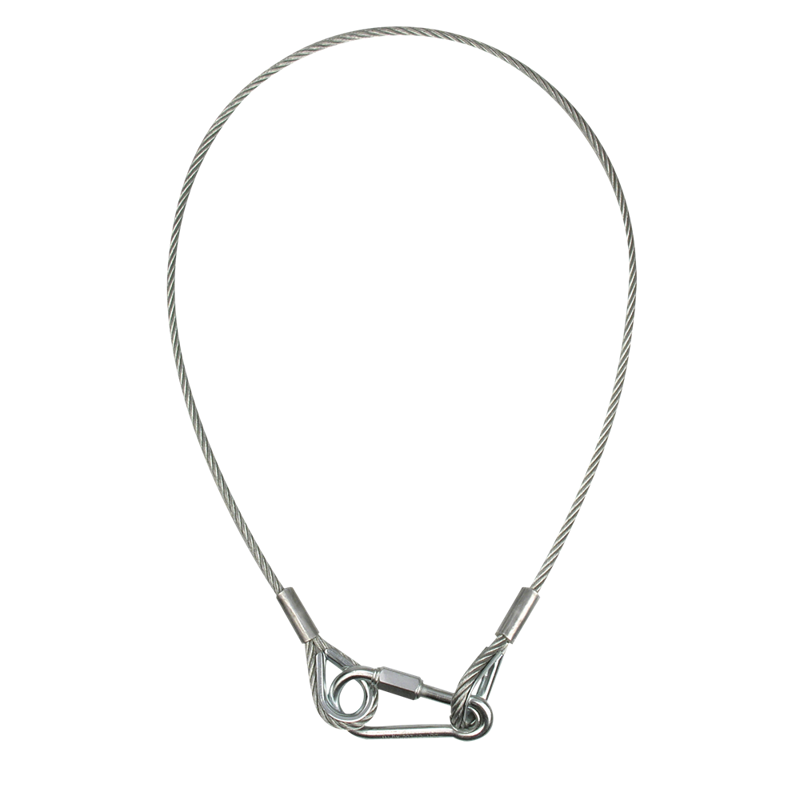 Showgear Sikkerhedswire 6 mm - BGV-C1 WLL: 36 kg - 100 cm - sølv