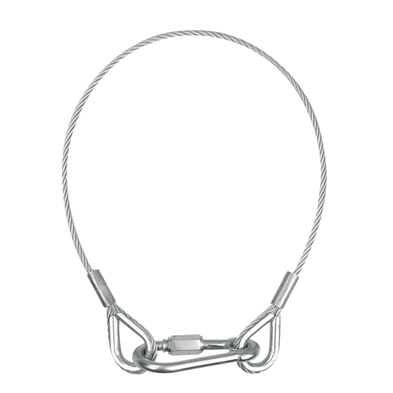 Showgear Sikkerhedswire 5 mm - BGV-C1 WLL: 20 kg - 100 cm - sølv