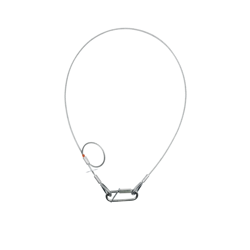 Saveking Sikkerhedswire 4 mm - BGV-C1 WLL: 40 kg - 100 cm - sølv