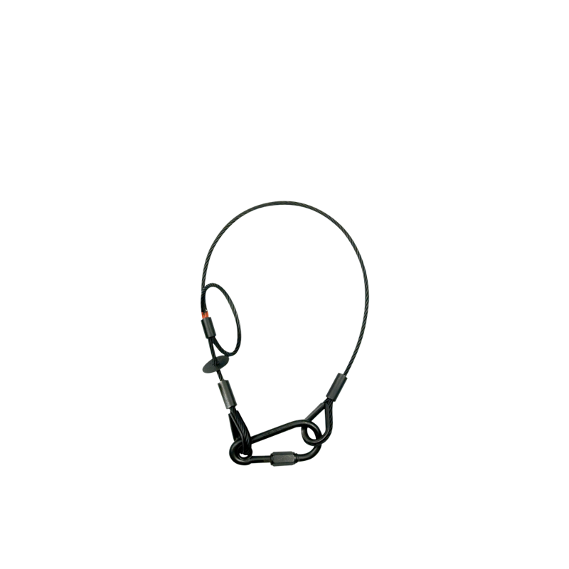 Saveking Sikkerhedswire 5 mm - BGV-C1 WLL: 60 kg - 60 cm - sort