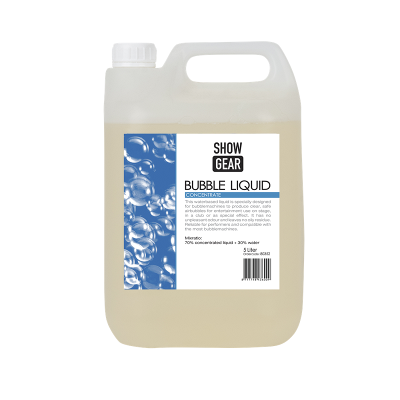 Showgear Boblevæske 5 liter - koncentrat giver 7,2 liter