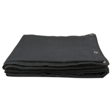 Molton bagtæppe. 320 g/m².  3 x 3,5 meter (BxH). Sort