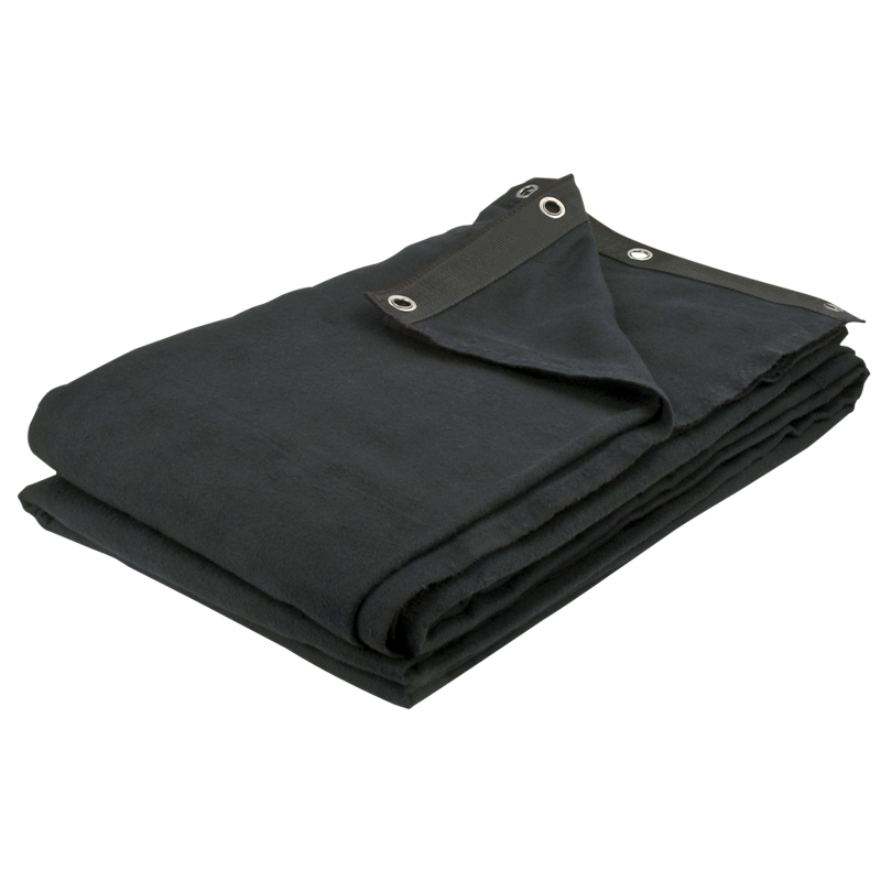 Deco molton bagtæppe. 160 g/m². 3 x 4 meter (BxH). Sort